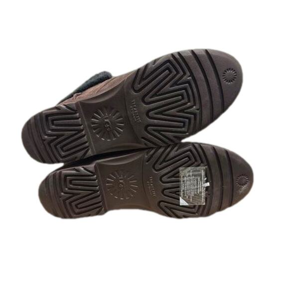 UGG Romely Heritage Lace Suede Wool Boots Brown Black Size 11 Water Repellent - Picture 10 of 13